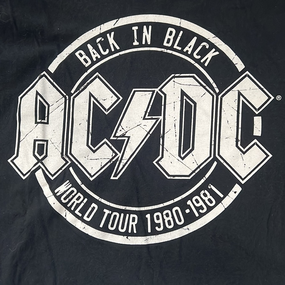 AC/DC Graphic TShirt Black Size Large